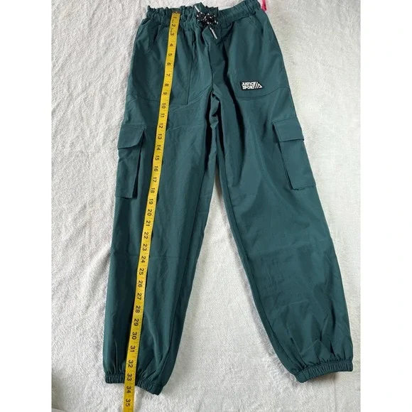 Justice Girl 2 Pc Set Teal Green Cargo Pants And Black BlouseSize M(10) NWT - Picture 2 of 11